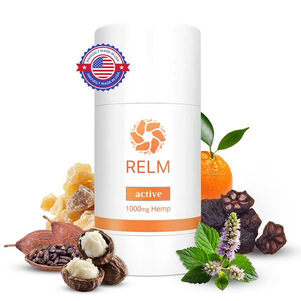 Relm Wellness Active Stick, 1,000 mg hemp solid lotion with frankincense