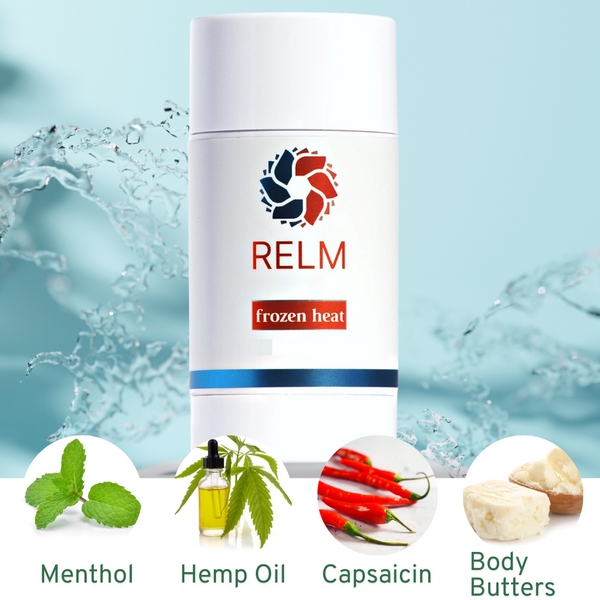 Relm Frozen Heat no-mess twist-up hemp stick, handcrafted in Washington