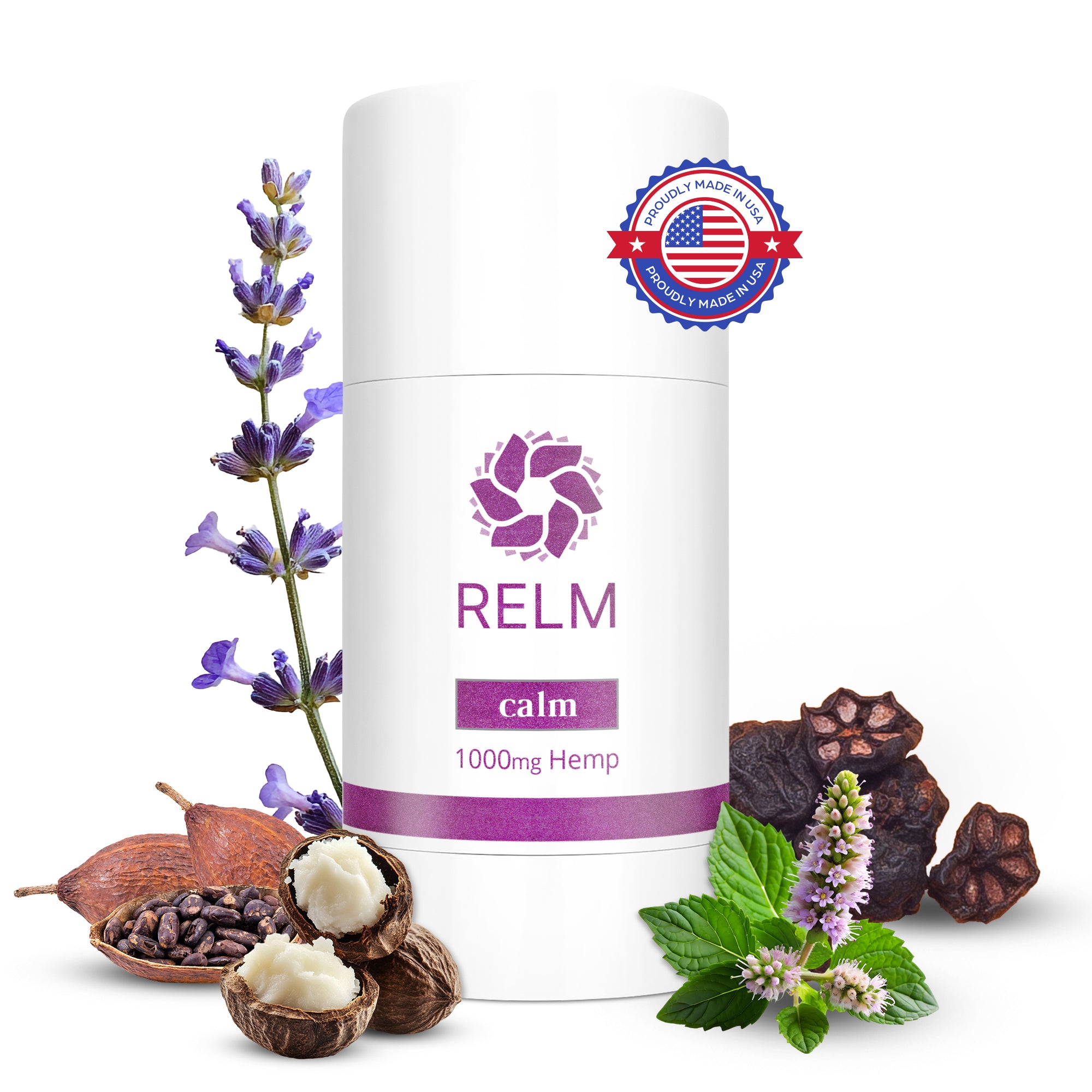 Relm Wellness Calm Stick 1000mg Hemp topical for stress relief and relaxation

