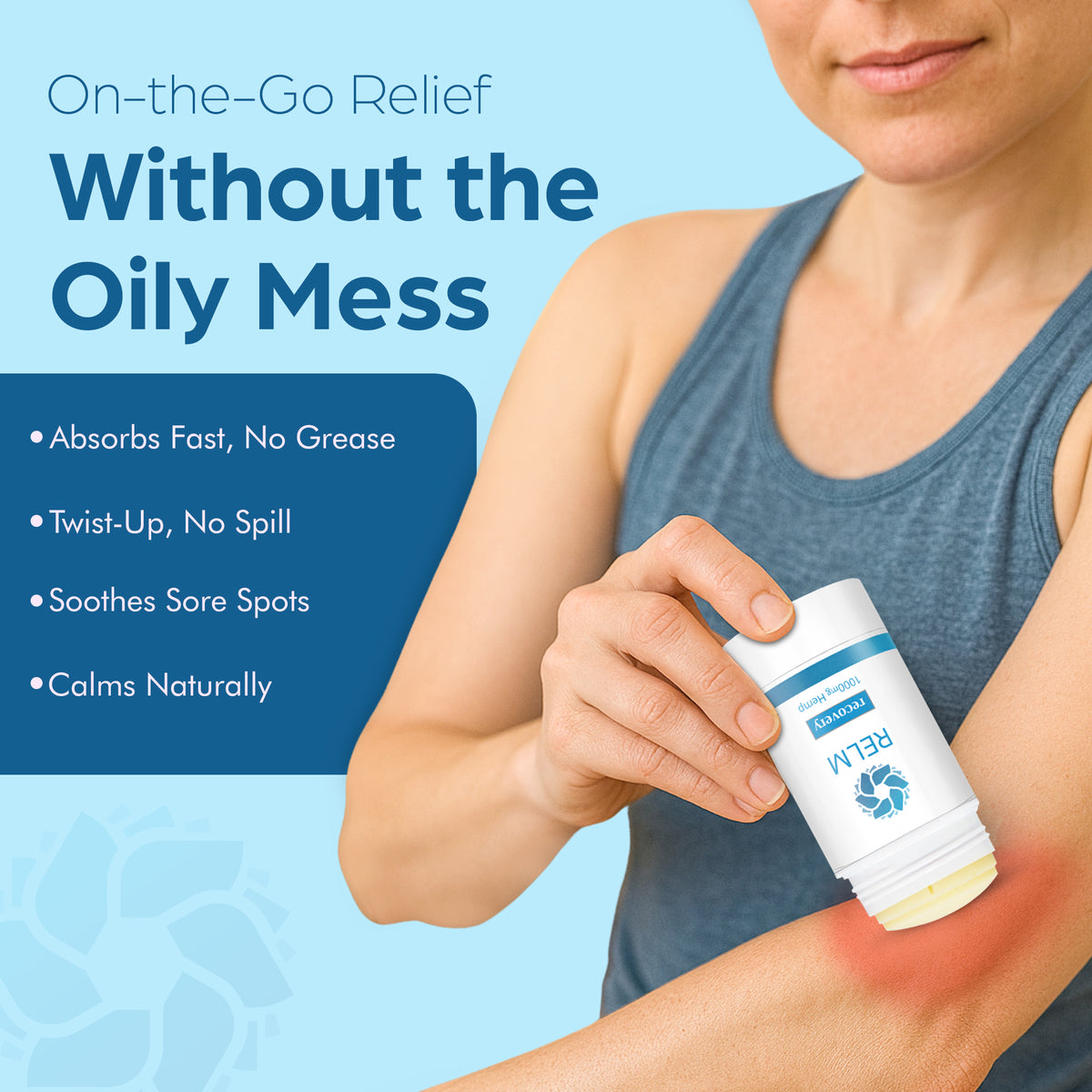 Relm Recovery arnica hemp stick for sore muscles and joints